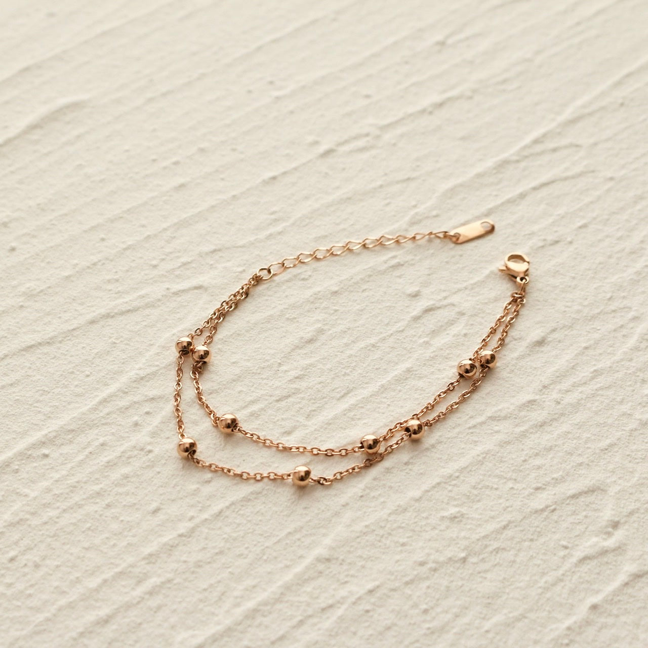 Layered Gold Bracelet, Double Gold Bracelet, Minimalist Bracelet