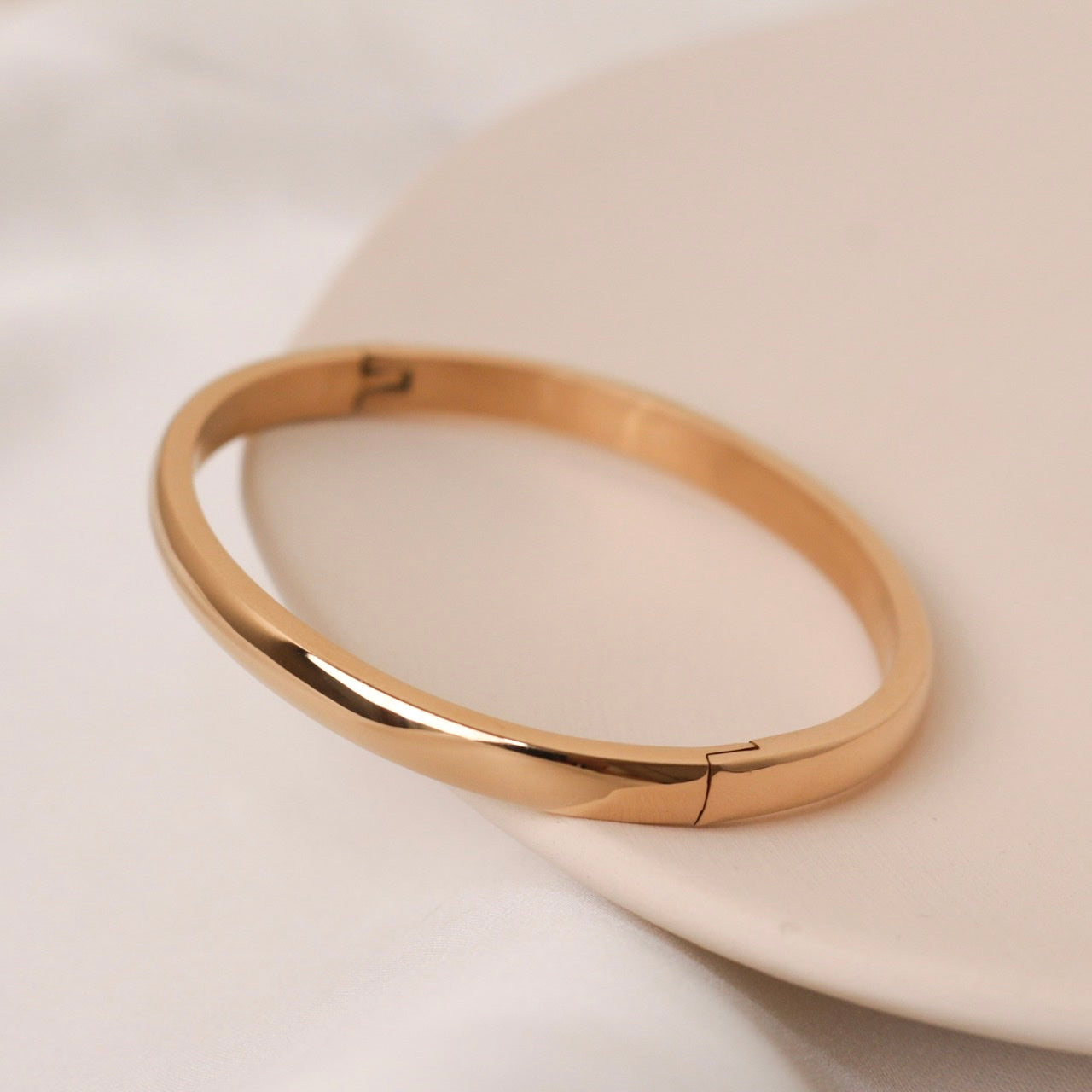 Plain rose gold sale bangle