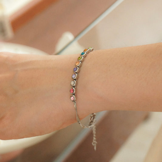 Ula Rainbow Bracelet (Silver)