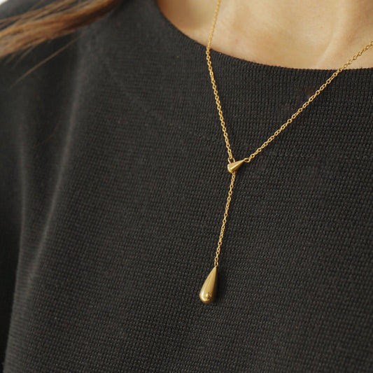 Baylee Droplet Necklace (Gold)