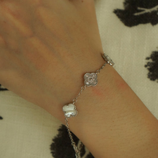 Melody Clover Bracelet (Silver)