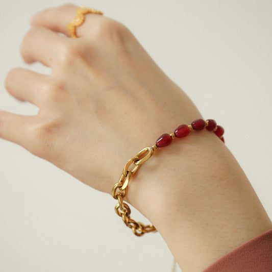 Zoie Red Agate Bracelet