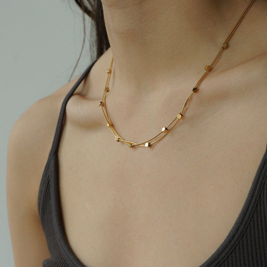 Ines Cube Layered Necklace