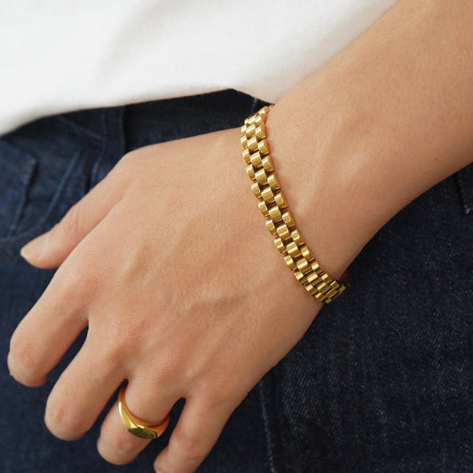 Tate Chain Link Bracelet (Gold)